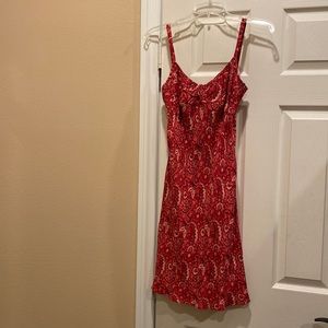 Ann Taylor Loft spaghetti strap 100% rayon paisley print dress